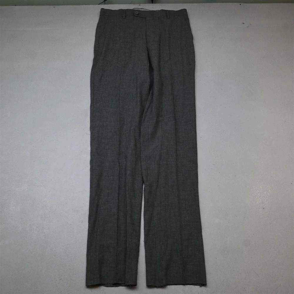 NEW Joseph Abboud 32x38 Gray Linen Stretch Nova Fides Heritage Slim Dress Pants